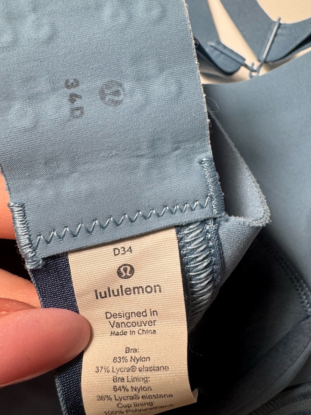 Lululemon Fine Form Bra Utility Blue - Picture 8 of 9
